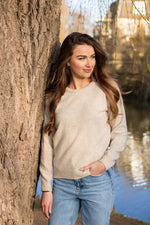 Isla Round Neck Lambswool Jumper - Oatmeal