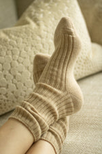 Skye Cashmere Socks - Latte